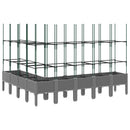 vidaXL világosszürke PP rácsos kerti ültetőláda 200 x 160 x 142,5 cm