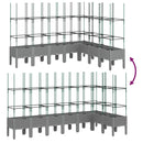 vidaXL világosszürke PP rácsos kerti ültetőláda 200 x 160 x 142,5 cm