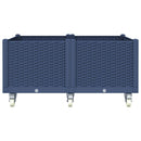 vidaXL kékszürke polipropilén rácsos kerekes ültetőláda 100 x 80 x 54 cm