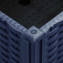 vidaXL kékszürke polipropilén rácsos kerekes ültetőláda 150 x 80 x 54 cm