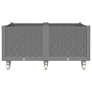 vidaXL világosszürke PP rácsos kerekes ültetőláda 100 x 80 x 54 cm