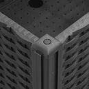 vidaXL fekete polipropilén rácsos kerekes ültetőláda 150 x 80 x 54 cm