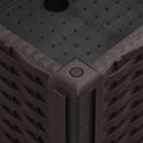 vidaXL barna polipropilén rácsos kerekes ültetőláda 100 x 80 x 54 cm