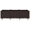 vidaXL barna polipropilén rácsos kerekes ültetőláda 150 x 80 x 54 cm