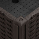 vidaXL barna polipropilén rácsos kerekes ültetőláda 240 x 50 x 54 cm