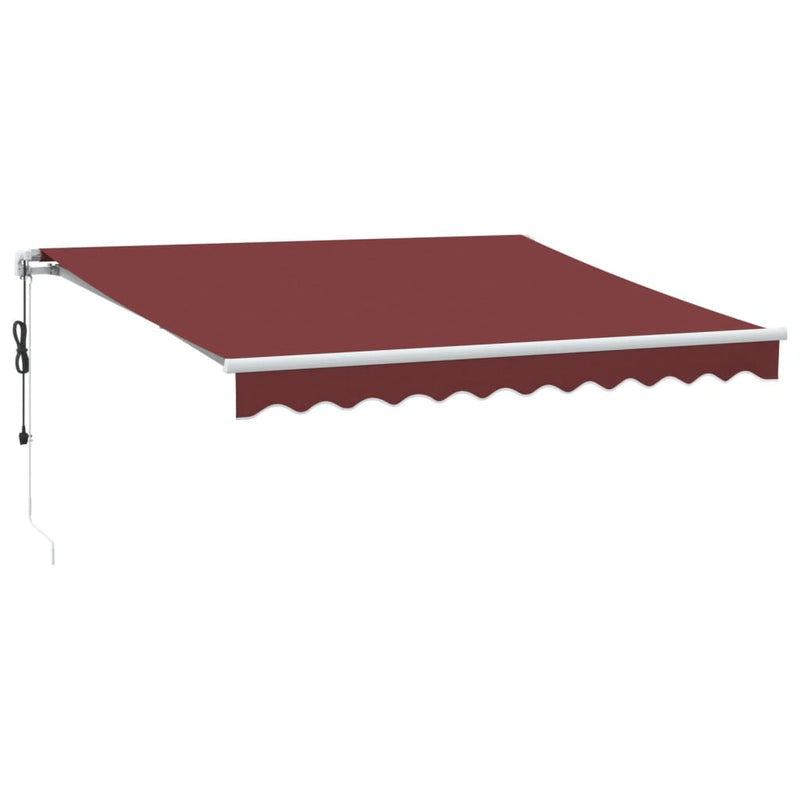 vidaXL burgundi vörös automata kihúzható napellenző 300 x 250 cm