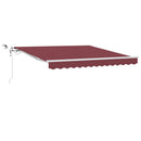 vidaXL burgundi vörös automata kihúzható LED-es napellenző 300x250 cm