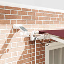 vidaXL burgundi vörös automata kihúzható LED-es napellenző 300x250 cm