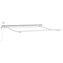 vidaXL burgundi vörös automata kihúzható LED-es napellenző 300x250 cm