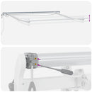 vidaXL burgundi vörös automata kihúzható LED-es napellenző 300x250 cm