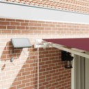 vidaXL burgundi vörös kézzel kihúzható LED-es napellenző 450 x 300 cm