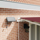 vidaXL burgundi vörös kézzel kihúzható LED-es napellenző 500 x 300 cm