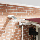 vidaXL burgundi vörös automata kihúzható LED-es napellenző 500x300 cm