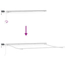 vidaXL burgundi vörös kézzel kihúzható LED-es napellenző 600 x 300 cm