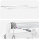 vidaXL burgundi vörös automata kihúzható LED-es napellenző 600x300 cm