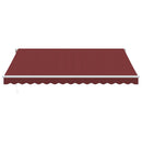 vidaXL burgundi vörös kézzel kihúzható napellenző 400 x 350 cm