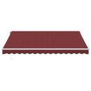 vidaXL burgundi vörös kézzel kihúzható LED-es napellenző 400 x 350 cm