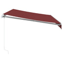 vidaXL burgundi vörös kézzel kihúzható napellenző 350 x 250 cm