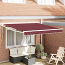vidaXL burgundi vörös kézzel kihúzható napellenző 300 x 250 cm