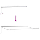 vidaXL burgundi vörös kézzel kihúzható napellenző 450 x 300 cm