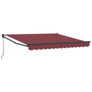 vidaXL burgundi vörös kézzel kihúzható napellenző 300 x 250 cm