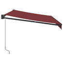 vidaXL burgundi vörös kézzel kihúzható napellenző 350 x 250 cm