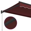 vidaXL burgundi vörös kézzel kihúzható napellenző 350 x 250 cm