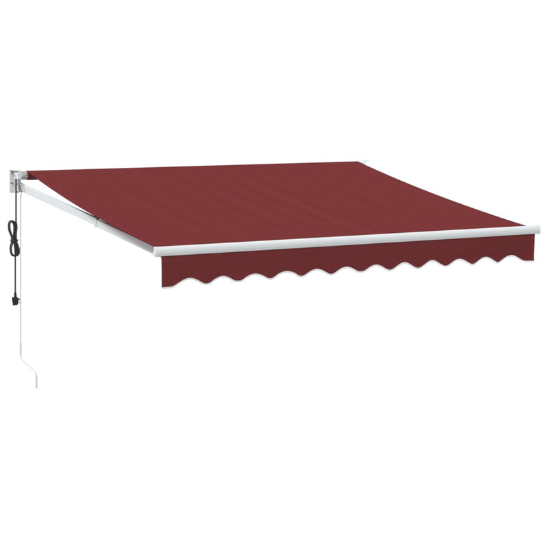 vidaXL burgundi vörös automata kihúzható napellenző 300 x 250 cm