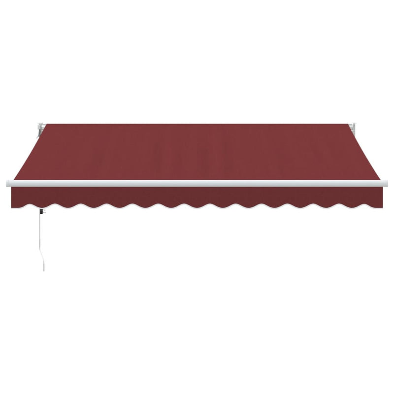 vidaXL burgundi vörös automata behúzható napellenző 350 x 250 cm