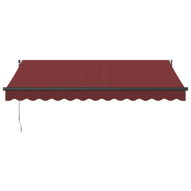 vidaXL burgundi vörös automata behúzható napellenző 350 x 250 cm