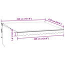 vidaXL burgundi vörös automata behúzható napellenző 350 x 250 cm