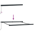 vidaXL burgundi vörös kézzel kihúzható napellenző 300 x 250 cm