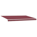 vidaXL burgundi vörös kézzel kihúzható napellenző 500 x 300 cm