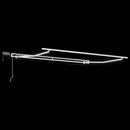 vidaXL barna kézzel kihúzható LED-es napellenző 300 x 250 cm