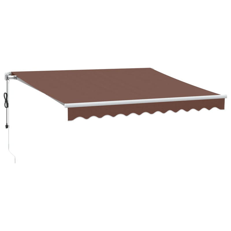 vidaXL barna automata kihúzható napellenző 300x250 cm
