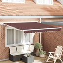 vidaXL barna automata kihúzható napellenző 300x250 cm