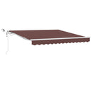 vidaXL barna automata kihúzható LED-es napellenző 300 x 250 cm