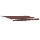 vidaXL barna automata kihúzható LED-es napellenző 400 x 300 cm