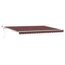 vidaXL barna automata kihúzható LED-es napellenző 450 x 300 cm