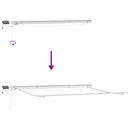 vidaXL barna kézzel kihúzható LED-es napellenző 500 x 300 cm