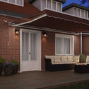 vidaXL barna automata kihúzható LED-es napellenző 500 x 300 cm