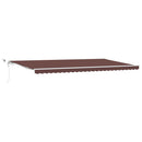 vidaXL barna automata kihúzható LED-es napellenző 600 x 300 cm