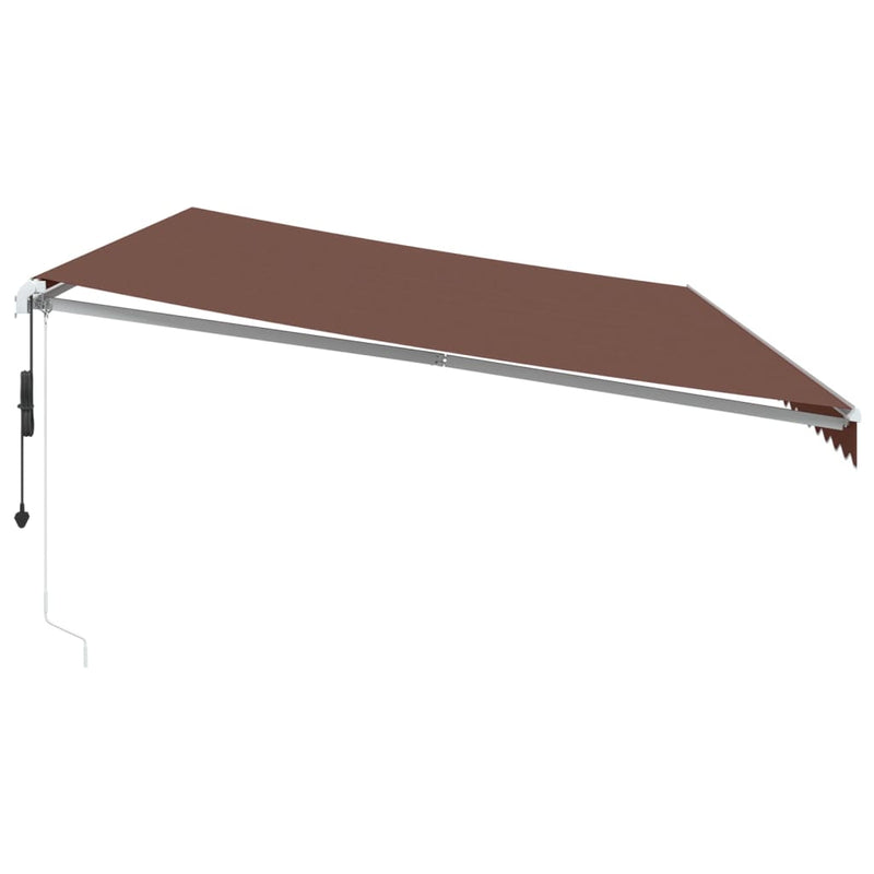 vidaXL barna automata kihúzható LED-es napellenző 600 x 300 cm