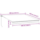 vidaXL barna automata napellenző 400 x 350 cm