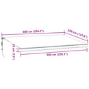 vidaXL barna automata behúzható napellenző 600 x 350 cm