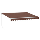 vidaXL barna kézzel kihúzható napellenző 350 x 250 cm