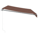 vidaXL barna kézzel kihúzható napellenző 350 x 250 cm