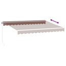 vidaXL barna kézzel kihúzható napellenző 350 x 250 cm