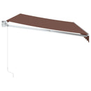 vidaXL barna kézzel kihúzható napellenző 350 x 250 cm