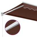 vidaXL barna kézzel kihúzható napellenző 350 x 250 cm